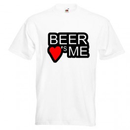 Beer Loves Me (T-Shirt), hvid