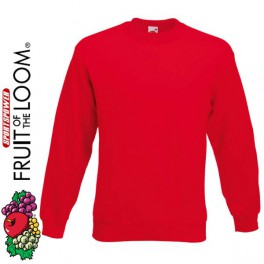 Fruit Of The Loom, Sweatshirt, Set-In (unisex), Red