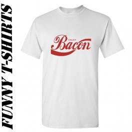 Enjoy Bacon, Hvid (T-Shirt)