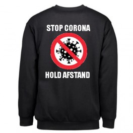 Stop Corona - Hold Afstand, Hvid (T-Shirt)