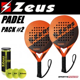Zeus Padel Pack-1: Begynder (2 x Bat + 3 bolde)
