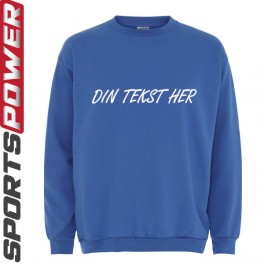 Sweatshirt med Tryk (Blå)