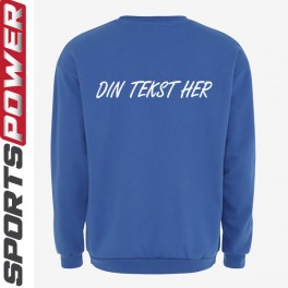 Sweatshirt med Tryk (Blå)