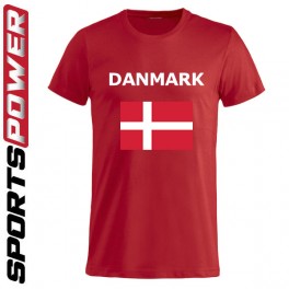 Danmark T-shirt med Flag