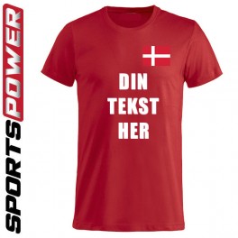Danmark T-shirt (Med egen tekst)