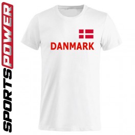 Danmark Fan T-shirt (Hvid)